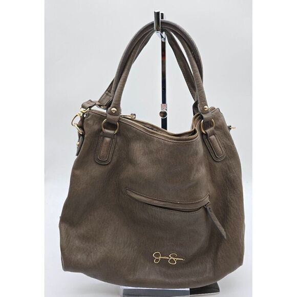 Jessica Simpson Brown Faux Leather Handbag - Picture 1 of 9